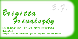 brigitta frivalszky business card